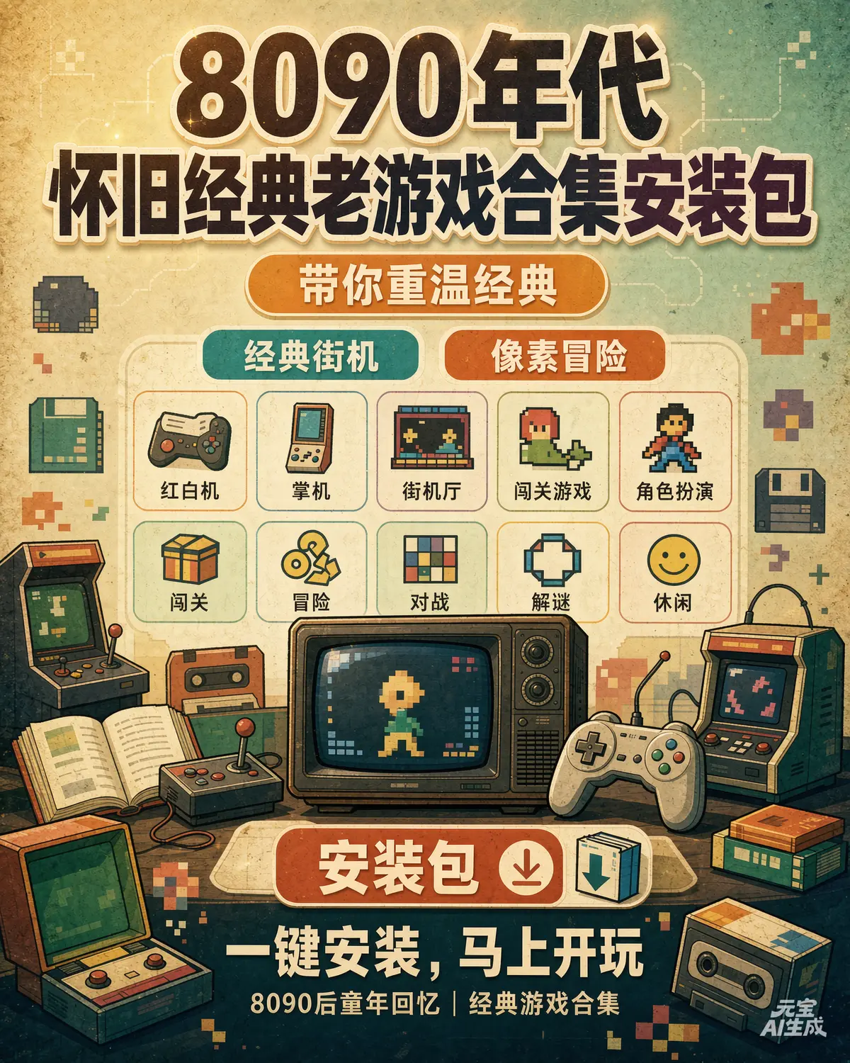 《经典单机游戏》资源分享！8090童年游戏一键打包，解压即玩轻松找回儿时快乐